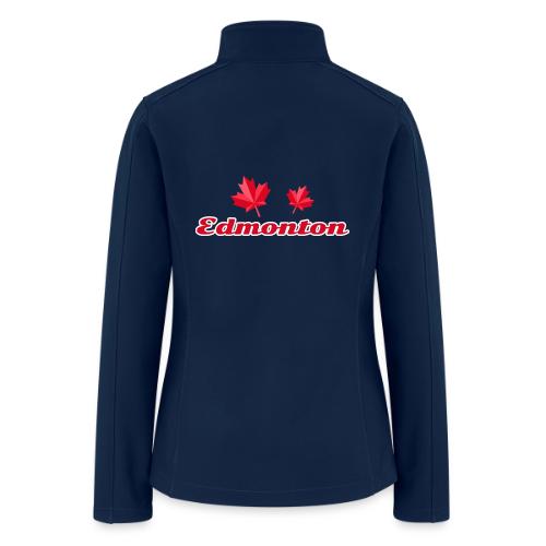 Edmonton with two red maple leaves - Women’s Soft Shell Jacket