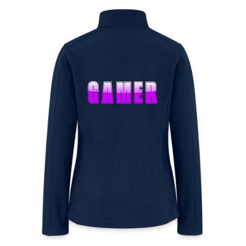 Gamer Purple Glossy Collegiate Design - Women’s Soft Shell Jacket