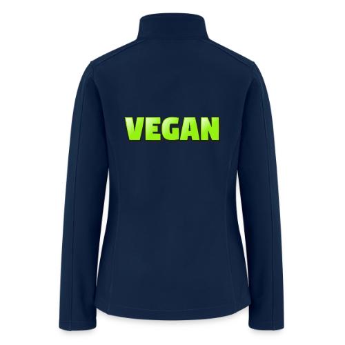 Vegan Bold Green Typography Design - Women’s Soft Shell Jacket