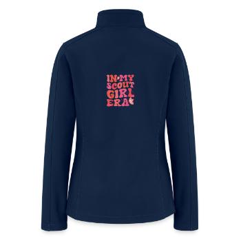 In My Girl Scout Era Shirt, Scout Troop Number - Women’s Soft Shell Jacket - navy - Back
