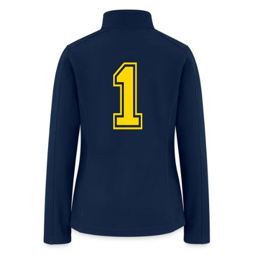 Number 1 in a classic athletic collegiate font - Women’s Soft Shell Jacket
