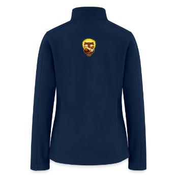 Franciscan Tau Cross And Crossed Arms Emblem - Women’s Soft Shell Jacket - navy - Back