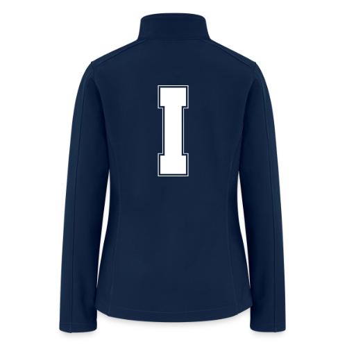White Letter I – Varsity Alphabet Monogram - Women’s Soft Shell Jacket