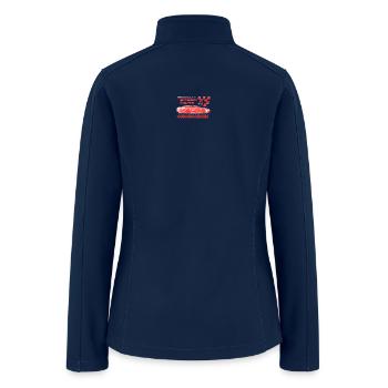 Red Speed Car Neon Sketch - Women’s Soft Shell Jacket - navy - Back