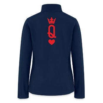 Queen of Cards - Women’s Soft Shell Jacket - navy - Back