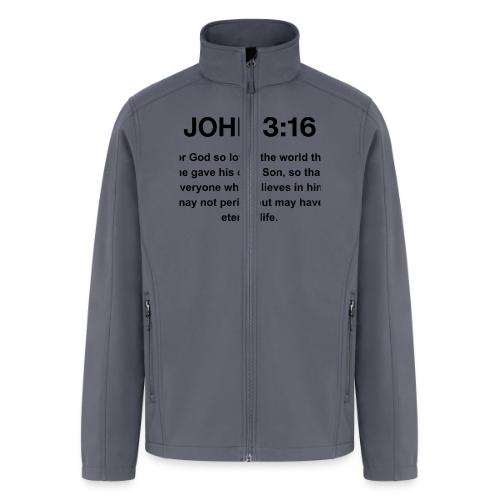 John 3:16 Christian Apparel – Bible Verse Clothing - Men’s Soft Shell Jacket