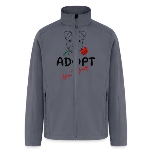 Retro Adopt Dont Shop Cute Puppy Rose Tee - Men’s Soft Shell Jacket