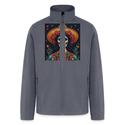 Charra Skull Art | Traditional Mexican Design - Men’s Soft Shell Jacket
