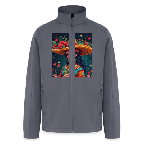 Mexican Design, Regional Mexican Charro Woman - Men’s Soft Shell Jacket