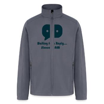 Waiting for a Reply Speech Bubble - Men’s Soft Shell Jacket - gray - Front