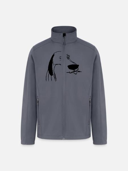 smoking dog - Men’s Soft Shell Jacket - gray