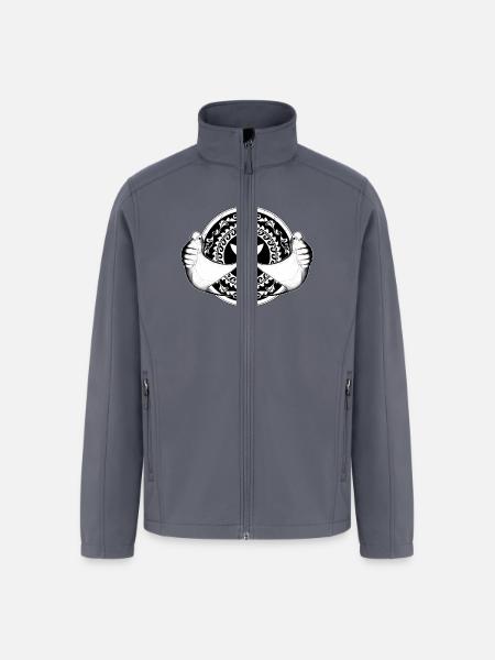 Kanaka Maoli Manta Ray - Men’s Soft Shell Jacket - gray