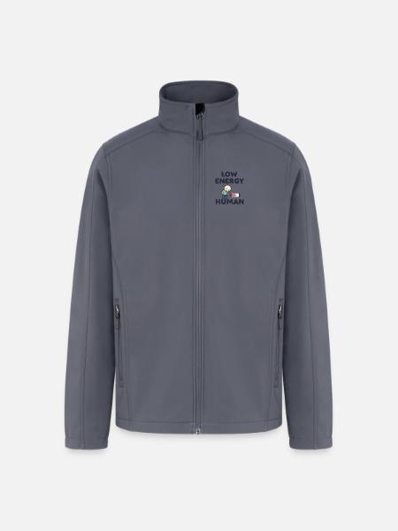 Low Energy Human Illustration - Men’s Soft Shell Jacket - gray