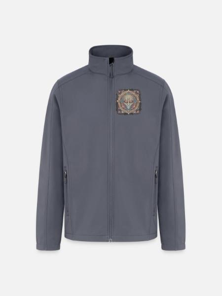 Alien face - Men’s Soft Shell Jacket - gray