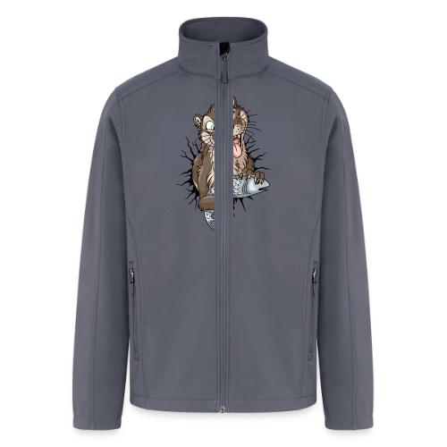 STUCK Otter (front) - black cracks - Men’s Soft Shell Jacket