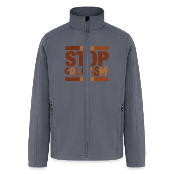 Stop Colorism - Men’s Soft Shell Jacket - gray - Front