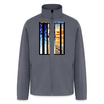 From summer to winter - Men’s Soft Shell Jacket - gray - Front
