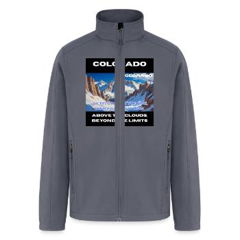 Colorado Rocky Mountain Art - Men’s Soft Shell Jacket - gray - Front