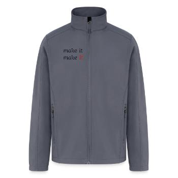 make it for motivation - Men’s Soft Shell Jacket - gray - Front