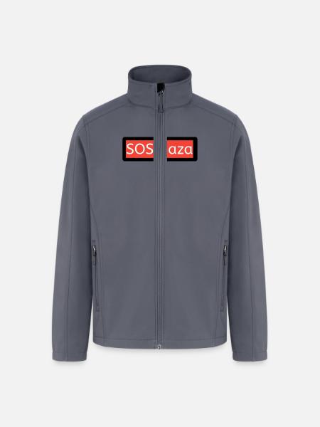 SOS Gaza - Men’s Soft Shell Jacket - gray