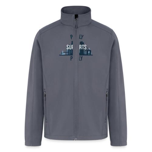 Philly Supports Philly skyline blue transparentbg - Men’s Soft Shell Jacket