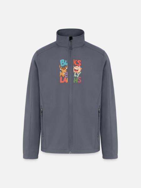 Bucks and Belly Laughs - Men’s Soft Shell Jacket - gray