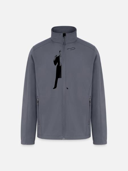Smoking in a Tuxedo - Men’s Soft Shell Jacket - gray