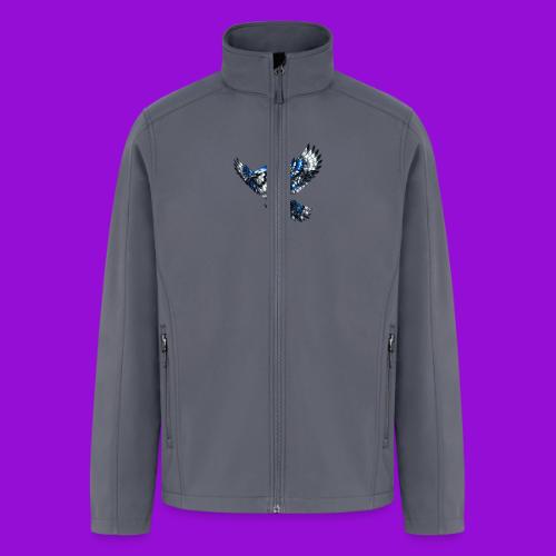 Silver Blue Jay in Flight - Men’s Soft Shell Jacket