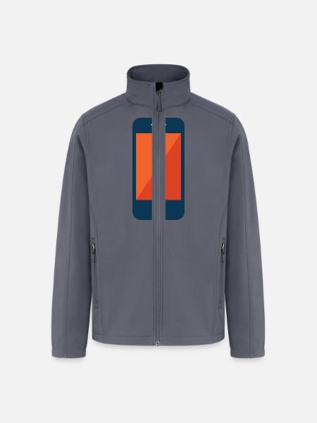 smart phone - Men’s Soft Shell Jacket - gray