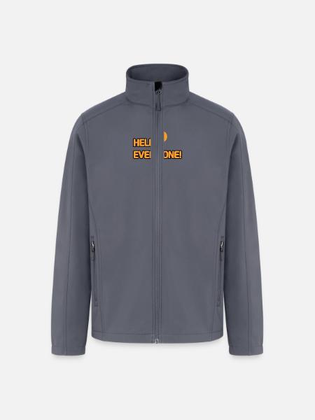 HELLO EVERY ONE 002 - Men’s Soft Shell Jacket - gray