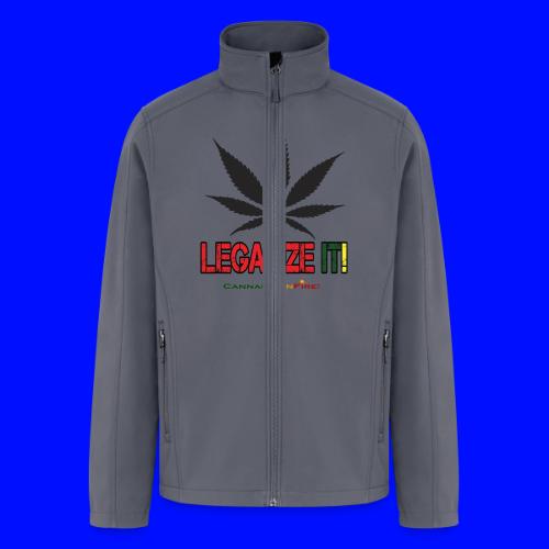 Legalize it tshirt Cannabis On Fire Cannabis Wear - Men’s Soft Shell Jacket