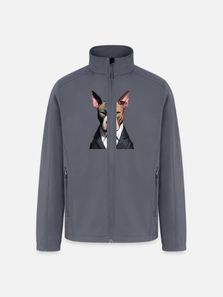 Suited dog - Men’s Soft Shell Jacket - gray