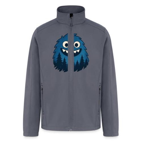 Whimsical Blue Forest Monster – Cute Cartoon Night - Men’s Soft Shell Jacket