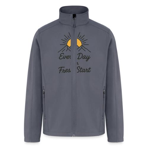 Inspirational Mountain Sunrise Motif - Men’s Soft Shell Jacket