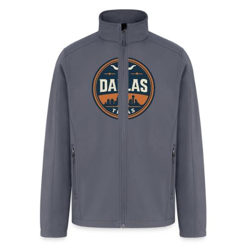 Vintage Dallas Texas Western Skyline Retro Cowboy - Men’s Soft Shell Jacket