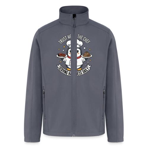 cute Penguin Chef-Funny Cartoon Daily Happiness - Men’s Soft Shell Jacket