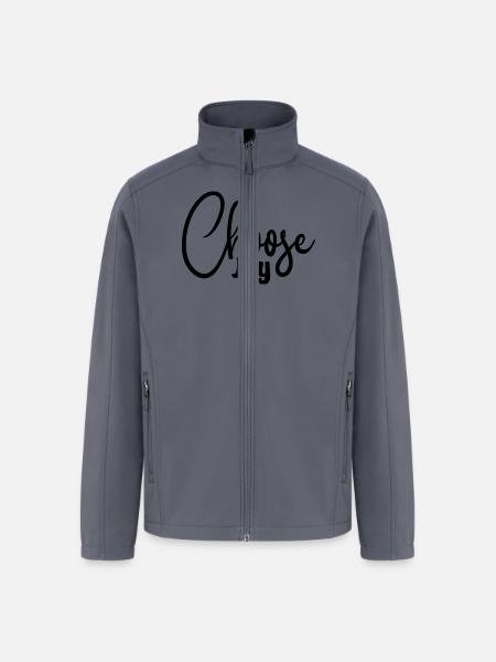 Choose Joy - Men’s Soft Shell Jacket - gray