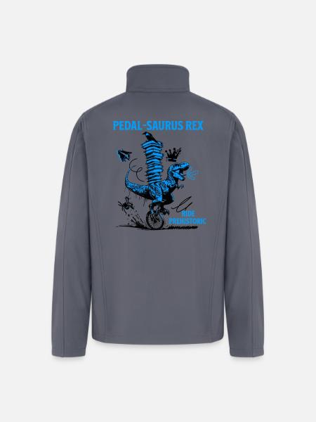 Pedal-Saurus Rex – Ride Prehistoric - Men’s Soft Shell Jacket - gray
