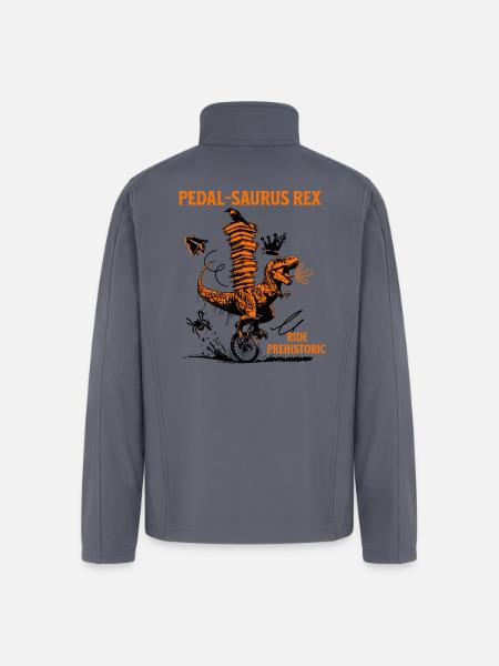 Pedal-Saurus Rex – Ride Prehistoric - Men’s Soft Shell Jacket - gray