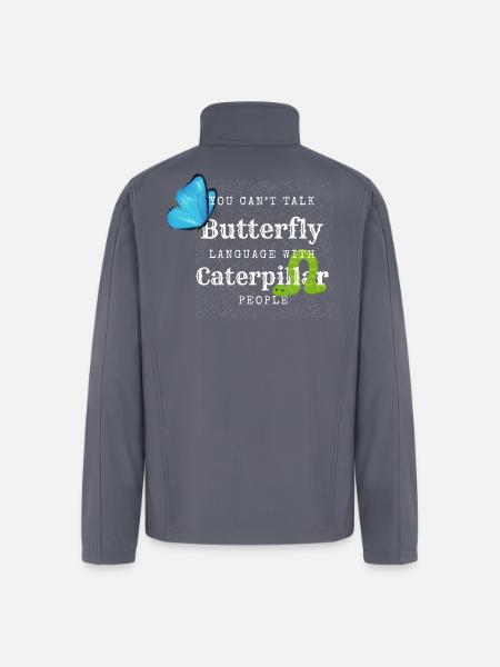 Butterfly Language Tee - Men’s Soft Shell Jacket - gray