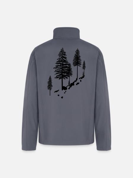 Pine Tree - Men’s Soft Shell Jacket - gray