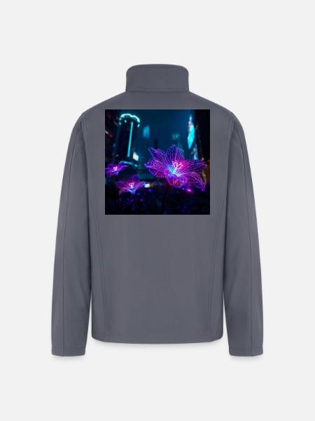 Neon Veins - Men’s Soft Shell Jacket - gray