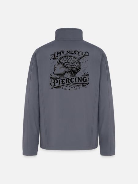 My Next Piercing Brain - Men’s Soft Shell Jacket - gray