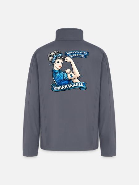 Syringomyelia Warrior Unbreakable - Men’s Soft Shell Jacket - gray