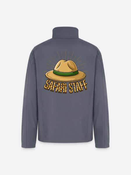 Safari Staff Hat Emblem - Men’s Soft Shell Jacket - gray