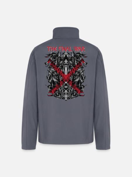 Final War Glyphs - Men’s Soft Shell Jacket - gray