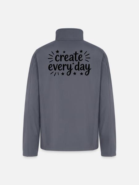 Create Every Day Hand Lettering - Men’s Soft Shell Jacket - gray