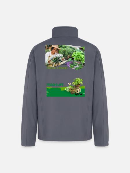 Fresh_Herbs Fresh Life - Men’s Soft Shell Jacket - gray