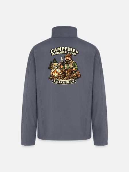 Campfire & Marshmallows Cozy Tee - Men’s Soft Shell Jacket - gray