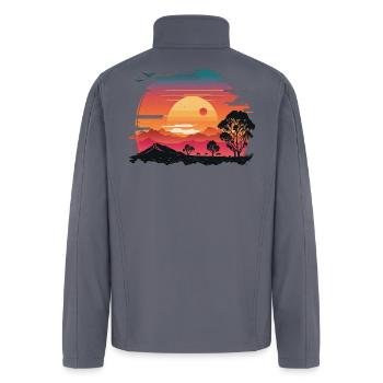 Savanna Sunset Circle - Men’s Soft Shell Jacket - gray - Back